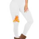 Hi Clasmix Fleece Lined Leggings for Women - High Waisted Winter Yoga Pants, Warm Thermal Running Workout Tights (White, L)