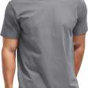 VEIISAR Men's Crew Neck T Shirt - Fitted Elastic Tees Fresh Print Tshirts - Pattern & Color 20+ (Gray, S)