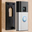 LOCKA Adhesive Mount for Ring/Other Battery Doorbell (2024 Release), No Drilling Camera Door Mounting Holder Bracket Accessories for Apartments Office Houses