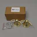 Asidrama Towel Hooks for Bathroom,Brushed Brass Coat Hooks for Kitchen Shower Door Wall Mounted,Exquisite Robe & Towel Hooks,Durable Robe Wall Hooks for Hanging Towels (2 Pack)