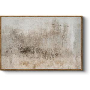 Large Abstract Framed Canvas Wall Art, Rustic Beige Gray Textured Neutral Canvas Print, Industrial Chic Modern Farmhouse Minimalist Home Decor Living Room Bedroom Office Decor 16"x24"