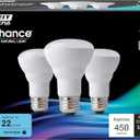 Feit Electric R20 LED Light Bulb, 45W Equivalent, Dimmable, 5000K Daylight, 450 Lumens, 90 CRI, E26 Base, Damp Rated, Recessed and Track Lighting Bulbs, 22-Year Lifetime, R20DM/950CA/3, 3 Pack