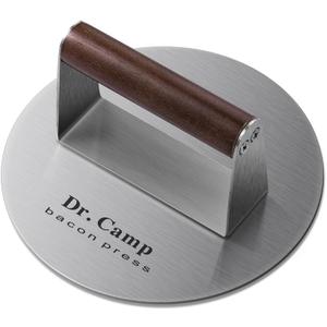 7 INCH Stainless Steel Smash,Burger Press,Burger Smasher,Hamburger Press,Patty Smasher, Meat Press, Bacon Press, Grill Press with Wood Handle (HT-B-7005)