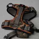 BiPawTi LED Light Up Dog Harness for Safety Night Walking, Glow in The Dark Soft Mesh Dogs Vest Lighted USB Rechargeable - Reflective Harness for Dogs, Illuminated No Pull Dog Vest (Orange, XL)