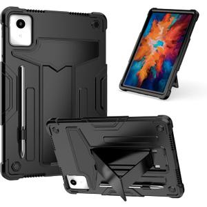 Case for Lenovo Tab M11 11 inch Tablet (TB-330FU / TB-331FC) 2024 Released - Hybrid Protective Case Cover with Kickstand (Black/Black)
