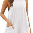 Womens Casual Rompers Overalls Shorts Summer Sleeveless Jumpsuits for Women Casual Shorts with Pocket (XXL, White)