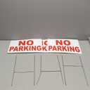 3 PC No Parking Signs with Stakes, 8x12 DS Coroplast Please Do Not Park on Grass Sign