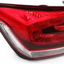 Outer Tail Light Assembly Left Side Compatible with Civic 4-Door Sedan 2013 2014 2015 Taillight Rear Lamp Driver HO2804102 33550TR0A51