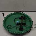 Lovppy Heated Bird Bath for Deck Railing, 100W Thermostatically Controlled Heated Bird Baths for Outdoors Bird Bath Heater, Heated Birdbath for Outside Winter Garden Patio Yard(Green)