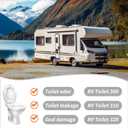 2 x Upgraded 385311641 RV Toilet Water Valve Kit and 385311658 Flush Ball Seal Replacement for 300 310 320 RV Toilets Pedal Flush Marine Toilet for Camper