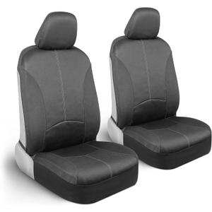 Motor Trend SpillGuard Waterproof Seat Covers for Front Seats, Gray Stitching  Durable Neoprene Car Seat Protectors, Easy to Install, Interior Covers for Auto Truck Van SUV