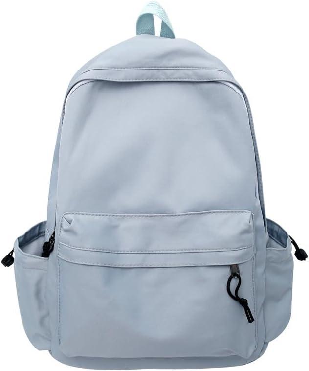 Cute Backpack Basic Office Laptop Travel Lightweight Small Preppy (Baby Blue), Medium