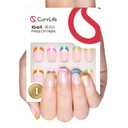 Curvlife Press on Nails Gel Fake Nails with Rainbow-French Design Full Cover False Nails for Women Reusable Nail Kit with Nail Glue Adhesive Tabs Nail File (0.1 Fl Oz (Pack of 1))