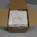 Jetec 45 Pcs Mini Paper Gift Bag Bulk 5.5 x 4.7 x 2.5'' Small Thank You Favor Bag with Handle Bow Ribbon for Valentines Day Wedding Baby Bridal Shower Birthday Party(White/gold)