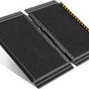 FACHNUO 2FT Wheelchair Ramp for Threshold 2-6 inches, Safe Use at Night Portable Threshold Ramps for Doorways, 800LBS Capacity, Non-Slip Durable Aluminum Alloy Folding Handicap Ramp for Home Steps