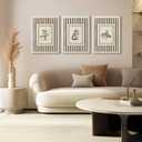 3 Piece Cowboy Cat Canvas Wall Art Framed Western Wall Decor 16x24 Inch