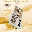 KANGHAR White Case for Samsung Galaxy S25 Plus Case, Cute Mushroom Art Design Soft TPU Shockproof Protective for Women Girls Slim Phone Cover-White