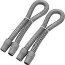 2-Pack Cpap Hose 2ft with 22mm Cuffs, Latex-Free Cpap Tubing Compatible with Most Machines, Lightweight Cpap Hose, Gray 19mm Cpap Tube, Easy to Attach Cpap Replacement Supplies