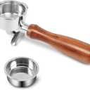 51mm Stainless Steel Portafilter for CASABREWS CM5418, 3 Ears Portafilter with Portafilter Basket Removal Tool Compatible for CASABREWS 3700Essential, 5418Pro and 5418Basic, Wooden Hadle