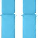 2 Pcs Outdoor Chaise Lounge Cushion Covers, 72 x 21 x 3 Inch Chair Cushion Replacement Cover, Waterproof Chaise Cushion No-Slip Cover with Zipper Ties (Not Includes Cushion)
