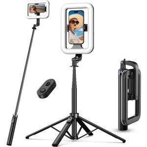 M MYBAT PRO Selfie Ring Light with 72" Tripod Stand - Extendable Selfie Stick with Light for Phone, Live Streaming, Makeup, Travel, Gaming, Video, Includes Phone Holder& USB-C Powered