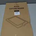 Freshmage 2Pcs Tempered Glass Cutting Boards for Kitchen, Glass Cutting Board Set (15"x10" & 12"x8") with Non-Slip Silicone Edges and Hanging Hole, Clear Cutting Board for Countertop & Chopping