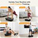 NEWBULIG Vibration Plate, Whole Body Workout, Vibrating Platform with LED Touch Screen & Pull Ropes for Weight Loss & Muscle Toning