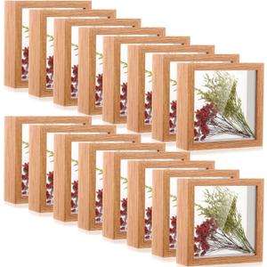 Ripeng 16 Pack Shadow Box Frame Display Case Picture Frame for Wedding Bouquet, Teacher Crafts, Photo, Ticket, Valentine, Mother Day, Medal, DIY Wall or Tabletop Gift(10 x 10 Inch, Light Wood)