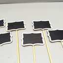 20PCS Wood Mini Chalkboard Sign and Replacement Stickers, Food Labels for Party Buffet,Blackboard for Message Board Signs,Weddings Place Cards, Birthday Party