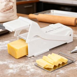 Butter &Cheese Cutter, Adjustable thickness Stainless Steel Wire Cheese Slicer,Butter Slicer for Squares,Multipurpose Handheld Food Measuring Dispensers For Block Cheese, Butter,Soft Foods