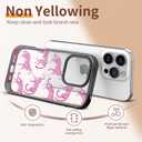 for iPhone Case - [6.6 ft Military-Grade Drop Protection] [Anti-Peel Technology] Clear Black TPU Bumper Case with Cute Design (Pink Leopard, iPhone 16 Pro)