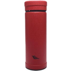 14oz/400ml Vacuum Insulated Bottle,Glass Vacuum Drinking Cup, glass lined thermos, stainless steel body,Glass vacuum liner inside(Chinese Red)