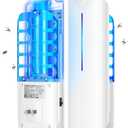 Flying Insect Trap Plug in Mosquito Bug Zapper Indoor Gnat Moth Catcher with 9W Night UV Light, 10 Sticky Glue Board Refills for Home Office White