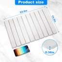 Large Stone Dish Drying Mat for Kitchen Counter,24"(L)16"(W),Collapsible Quick Dry Dish Drying Mat,Diatomaceous Earth Mats for Cutlery, Pots and Bottles,Match Any Countertop (23.6" x 15.3")