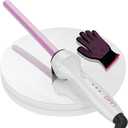 DAN Technology Curling Iron, 1/2 inch, Thin Curling Wand, Adjustable Temperature, Tourmaline Impregnated Ceramic Barrel, Dual Voltage Hair Wand, 60 min Shut Off (White)