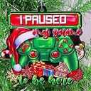 Personalized Game On Christmas Ornament 2024, Gaming Ornament Gifts for Gamer, Custom Name & Year Game Player Ornament, Game Christmas Tree Ornament, Game Lovers Xmas Keepsake, Video Game Controller (Red)
