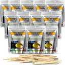 12 Pack Paint Hardener for Disposal - Fast Acting Solidifier for Disposal - Paint Drying Powder for Acrylic & Latex Paint with 12 Pcs 14 Inch Wooden Stir Sticks