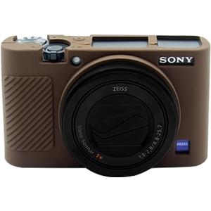 Easy Hood RX100 VII Case,Soft Silicone Protective Cover Protector Skin for Sony DSC-RX100 III RX100 V RX100 IV RX100 VII Digital Camera (Coffee) (Brown)