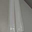 Retisee 2 Pack 24" Under Cabinet Light Cover Replacement White Ribbed Acrylic Lens Diffuser Curved Low Profile for Under Counter Lights Fixture Kitchen Bathroom Vanity, 2-3/4"W x 1-3/8"H