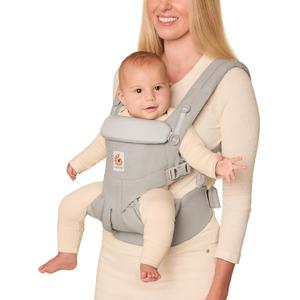 Ergobaby Omni Classic Baby Carrier Newborn to Toddler - Breathable Baby Carriers for Summer - All-Position Carrier for Newborn to Toddler with Lumbar Support (7-45 Pounds), Cotton, Pearl Grey