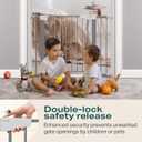 Cumbor 29.7-40.6" Baby Gate for Stairs, Mom's Choice Awards Winner-Dog Gates for Doorways, Pressure Mounted Auto-Close Pet Gates for Dogs Indoor, Safety Child Gate with Easy Walk Thru Door, Gray