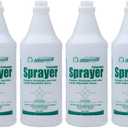 Nanoskin 6-Pack of 32 Oz. HDPE Natural Plastic Spray Bottles with Molded-in Graduations  Durable, Chemical-Resistant, Multi-Purpose, Refillable, and Perfect for Cleaning Solutions and Household Use