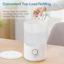 Cool Mist Humidifier for Bedroom, 3L Top Fill Ultrasonic Air Humidifier with Adjustable Knob Control, Quiet Operation, Auto Shut-Off, BPA-Free for Home, Baby, Office, Plants M6