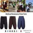 BLESSUME Retro Colonial Pants Renaissance Mens Knicker Pants Breeches (Brown, M)