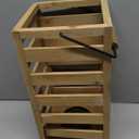 Wood Lantern with Handle -for Garden, Patio, Balcony & Porch Decor 14 inch