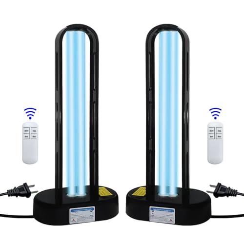 BAIMNOCM UV-C Lamp for Dust Mite 38 Watt 2 Pack, UVC Germicidal Lamp with Remote Control, UV Disinfection Light Bulb, Ultraviolet Light for Room Basement/Bedroom/Kitchen BAIMNOCM UV-C Lamp for Dust Mite 38 Watt 2 Pack, UVC Germicidal Lamp with Remote Control, UV Disinfection Light Bulb, Ultraviolet Light for Room Basement/Bedroom/Kitchen