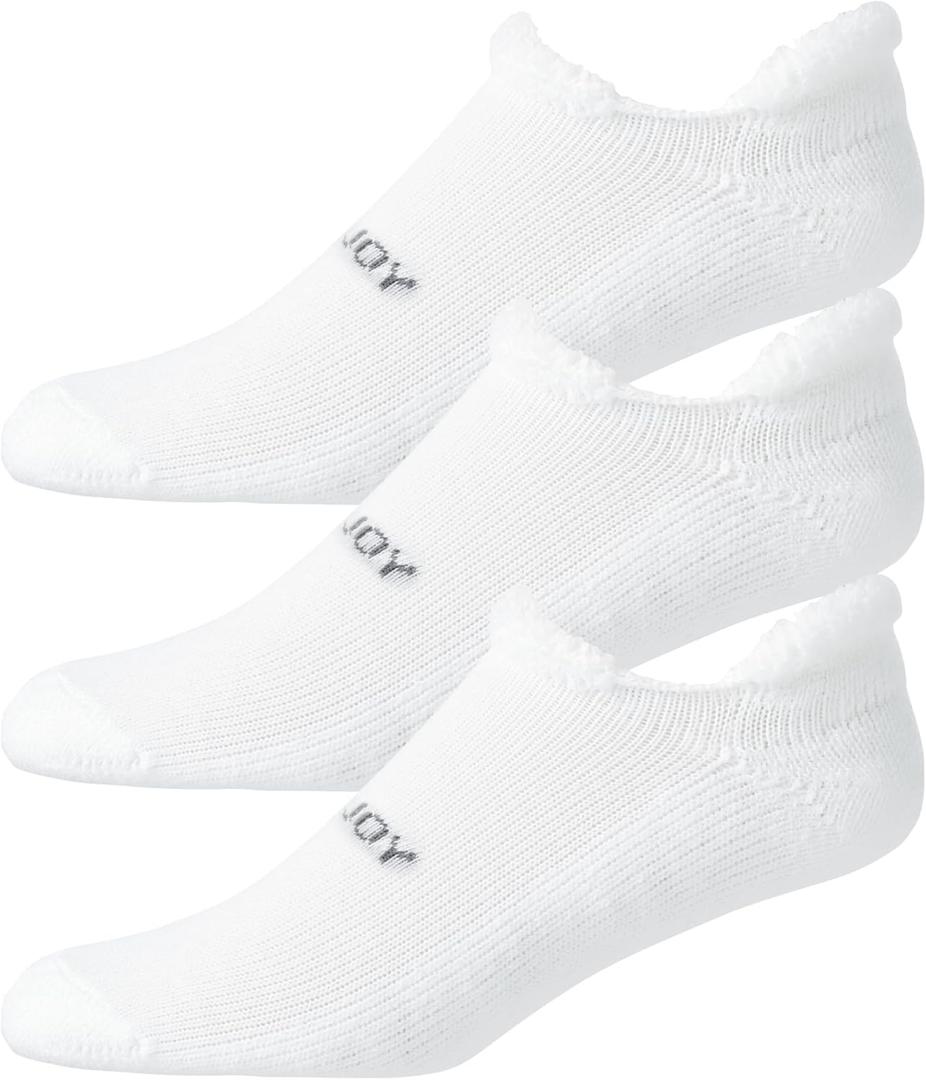 FootJoy mens Comfortsof Roll-top 3-pack (7-12, White)