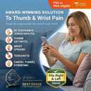 Thumb Support Brace | Upgraded Thumb Spica Splint Stabilizer Pain Relief Night Support for De Quervain s Tenosynovitis Trigger Finger Arthritis Sprains | Breathable Fabric (Blue)