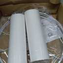 Drum Lamp shades Set of 2, White Line Lamp Shades for Table Lamps Floor Lamp, 13" Top X 13" Bottom X 10" High Large Fabric Lamp Shades, Easy Assembly Replacement Lampshades