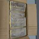 Floroom 12 Pack 4x6 Inch Clear Acrylic Sign Holders, Double-Sided Gold Display Stand Picture Frames for Table Numbers, Menus, Flyers, Weddings, and Offices